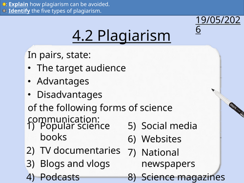 OCR AAQ in Applied Science: 4.2 Plagiarism