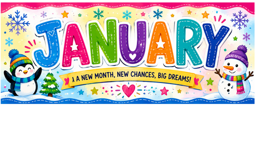 Classroom Months Display Pack | Daily Board Slides | Bright Rainbow Theme