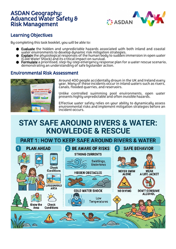 ASDAN Geography -Staying Safe around Water