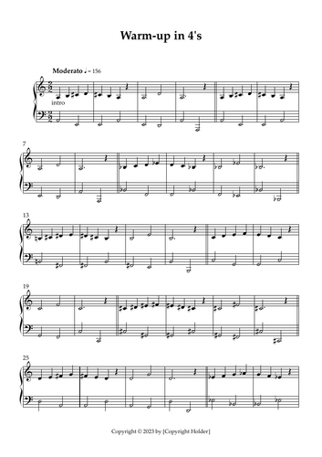 Ascending Vocal Warm-Ups in 4's