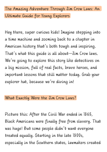 Jim Crow Laws Ultimate Guide for Kids – Black History Month Reading ...