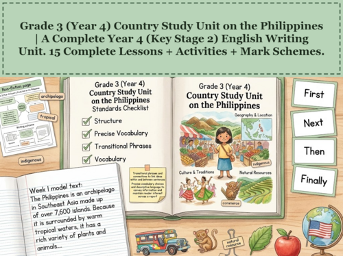 Country Study Unit on the Philippines | Year 4 English Unit | 15 ...