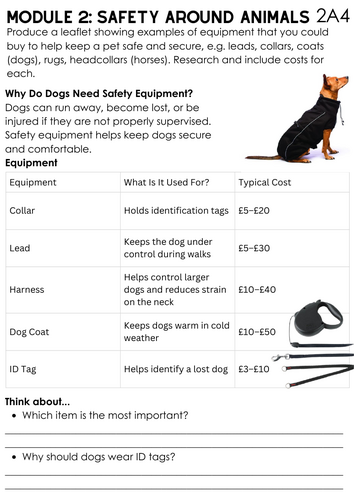 ASDAN Animal Care Short Course – Module 2: Safety Around Animals (2A1 ...