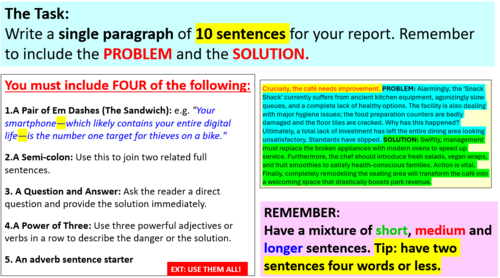 Writing a Grade 9 Formal Report - EDUQAS GCSE English Language ...