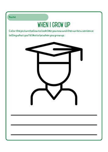 When I Grow Up...  - EYFS Graduation/ End of Year Activity/ Topic: Jobs
