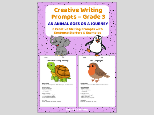 Creative Writing Prompts – Grade 3 | Animal Journey Writing Activities