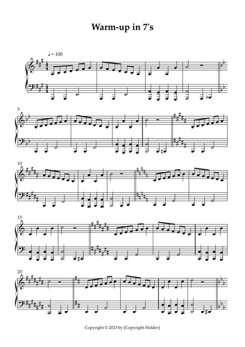 Ascending Vocal Warm-up in 7's