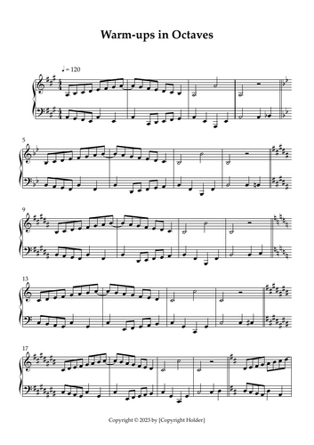 Ascending vocal warm-ups 8ves