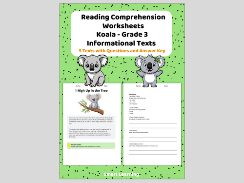 3rd Grade Reading Comprehension Koala – Informational Texts Animals