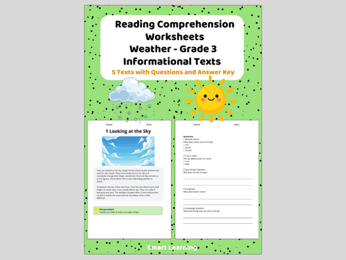 3rd Grade Reading Comprehension Weather – Informational Texts