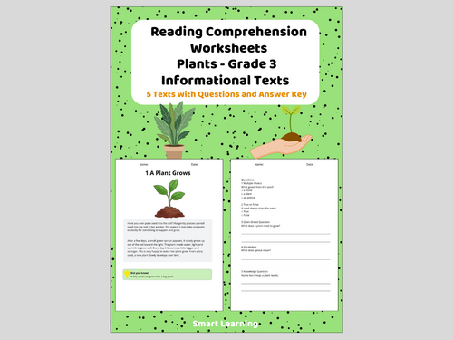 3rd Grade Reading Comprehension Plants – Informational Texts