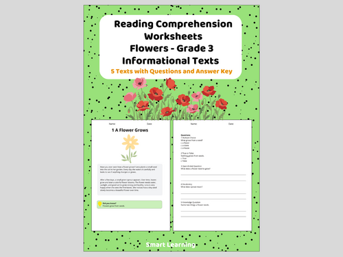 3rd Grade Reading Comprehension Flowers – Informational Texts
