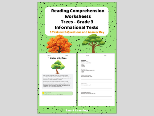 3rd Grade Reading Comprehension Trees – Informational Texts