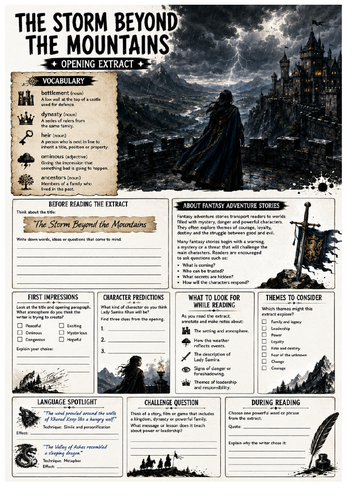 The Storm Beyond the Mountains – Complete GCSE English Language Paper 1 Resource 2026