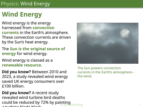 KS3 Physics: Wind Energy | Teaching Resources