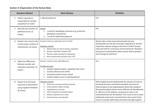 BTEC AAQ Health and Social Care - Unit 2 - Mock Papers