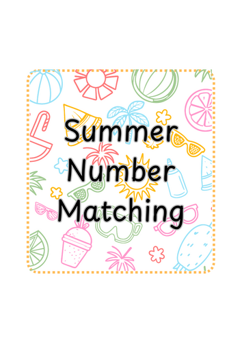 EYFS Summer Number Matching