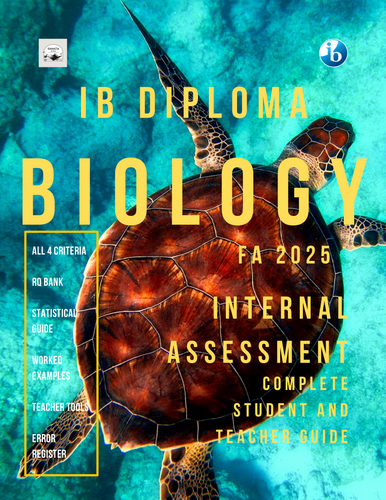 IBDP Biology Internal Assessment (IA) Complete Student and Teacher ...