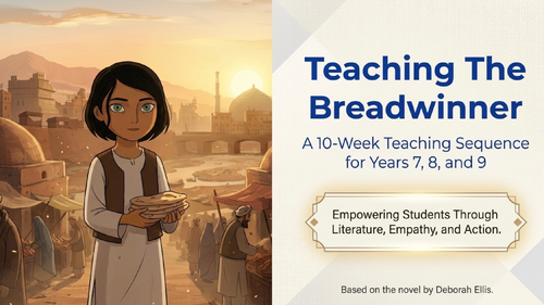 The Breadwinner Novel Study Unit | Years 7–8 English | Deborah Ellis ...
