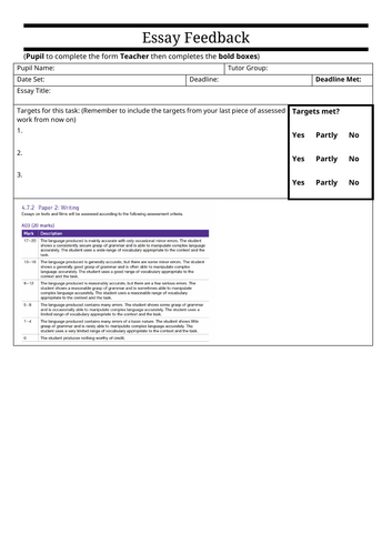 Boule de Suif - quotes & essay titles and feedback form A level French ...