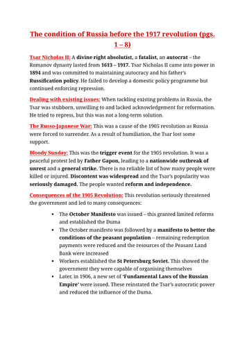 2N: Revolution and Dictatorship, AQA A-Level History Notes