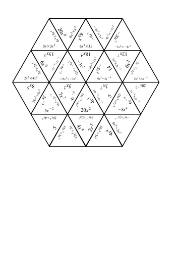 Tarsia: Multiply and Divide: Index Laws