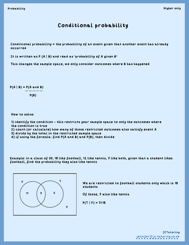 Conditional Probability - GCSE Probability (Higher)