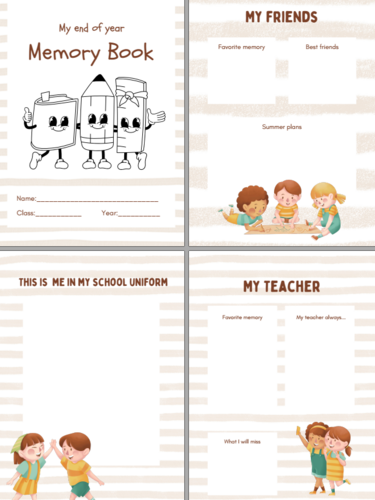 End of Year Journal - Memory book