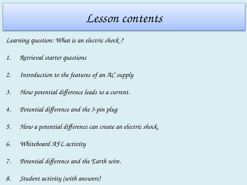 AQA P5.2 Cables , plugs and safety