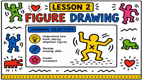 Keith Haring Figure Drawing Lesson | KS3 Art Cover Lesson | Drawing Movement & Simple Figures