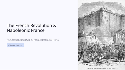 IB History HL Europe: The French Revolution 1774-1815