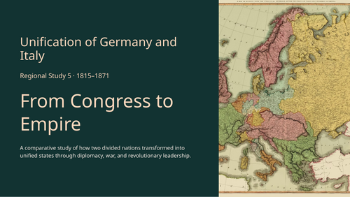 IB History HL Europe: Unification of Italy & Germany, 1815-1871