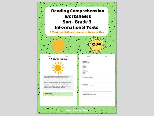 3rd Grade Reading Comprehension Sun – Informational Texts