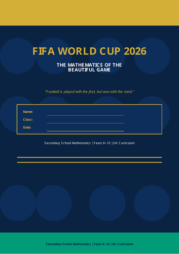 The Mathematics of the FIFA World Cup 2026 | Secondary Maths Lesson ...