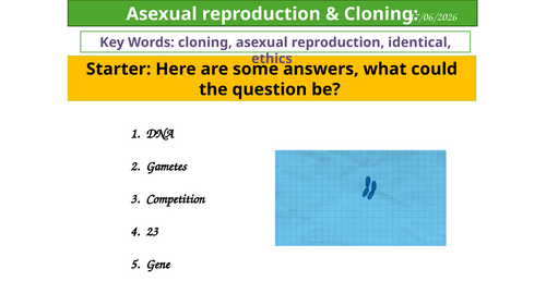 Asexual reproduction & Cloning KS3