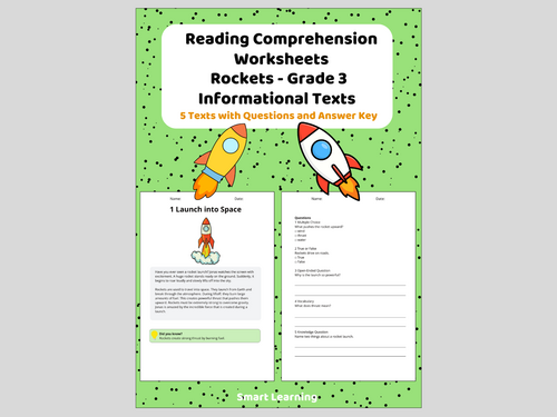 3rd Grade Reading Comprehension Rockets – Informational Texts