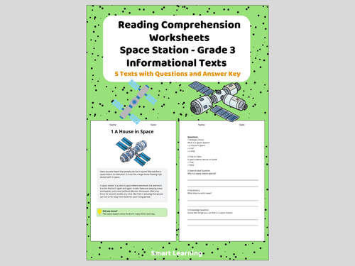3rd Grade Reading Comprehension Space Station – Informational Texts