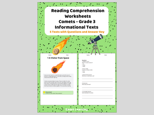 3rd Grade Reading Comprehension Comets – Informational Texts