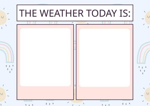 Daily Weather Chart and Flashcards Set Editable | Teaching Resources