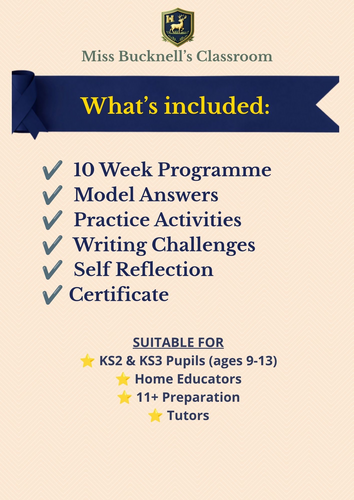 Creative Writing Toolkit with Model Answers for KS2 and KS3 | Teaching ...