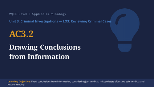 WJEC Criminology Unit 3: Complete Resource Pack (All ACs) | Teaching ...