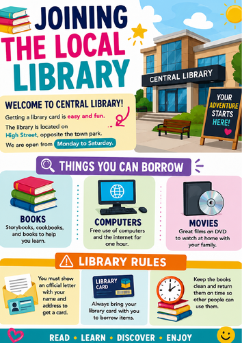 Functional Skills English Entry Level 2 Reading Assessment – Joining the Local Library