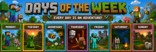 Minecraft - Days of the Week | Teaching Resources
