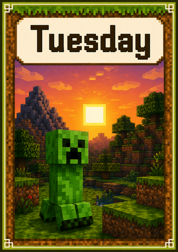 Minecraft - Days of the Week | Teaching Resources