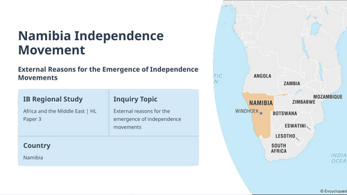 IB History HL Africa: Namibia Independence Movement 6-PPT Bundle Paper ...