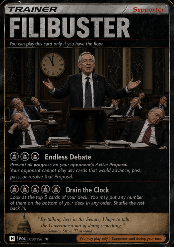 Politics Trainer Pokemon Card Designs