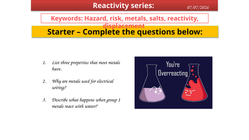 Reactivity series (KS3)
