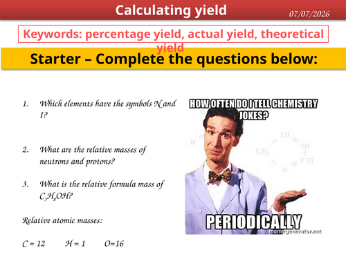 Calculating yields