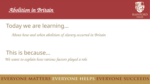 L9 - why was slavery abolished in Britain?