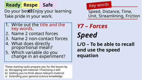 Forces - Key stage 3 scheme of work - fully resourced